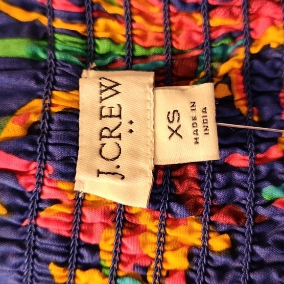 J.Crew Factory Smocked Tiered Mini Skirt Blue Size XS NWT - Picture 6 of 11